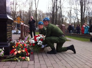 23 апреля 2016 года. На Ваганьковском кладбище привели в порядок воинские захоронения
