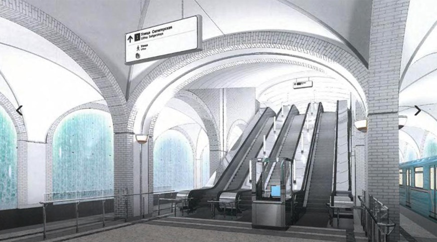 Станцию метро «Селигерская» украсят искусственными водопадами