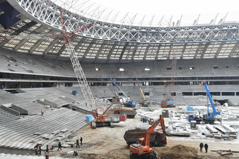 Реконструкция стадиона «Лужники» идет с опережением сроков