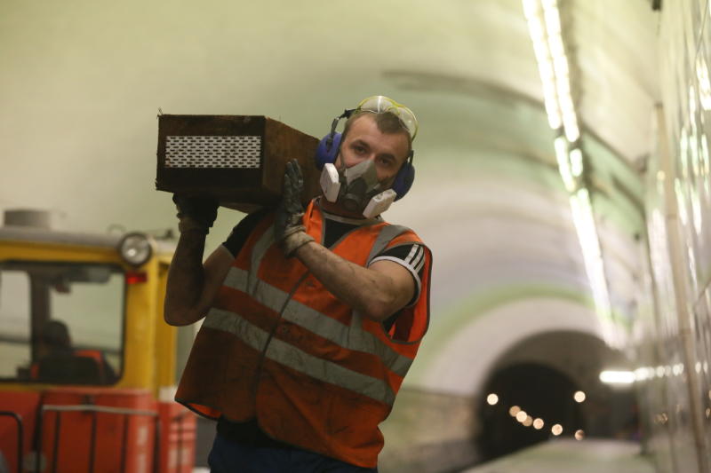 Около 1,2 километра рельсов отремонтировали на Таганско-Краснопресненской линии метро