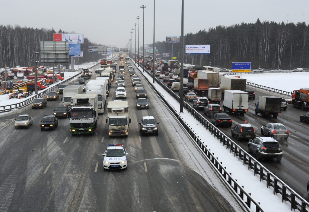 В центре Москвы ограничили движение. Фото: "Вечерняя Москва"