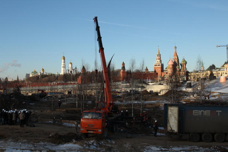 Рабочие приступили к строительству «Музейного парка»