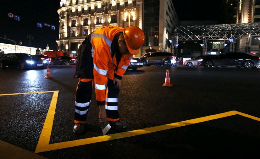 Обновление дорожной разметки стартовало в Москве