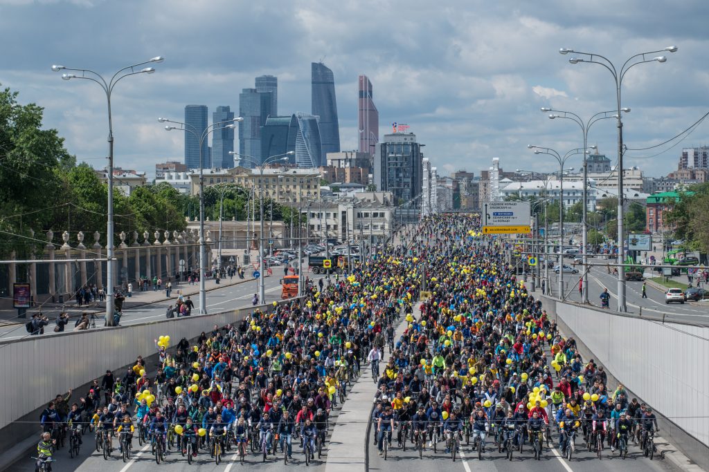 Ночной велопарад пройдет в Москве. Фото: "Вечерняя Москва"