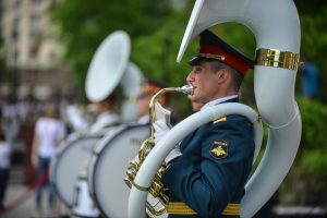 Выступление состоялось в рамках цикла «Военные оркестры в парках». Фото: «Вечерняя Москва»