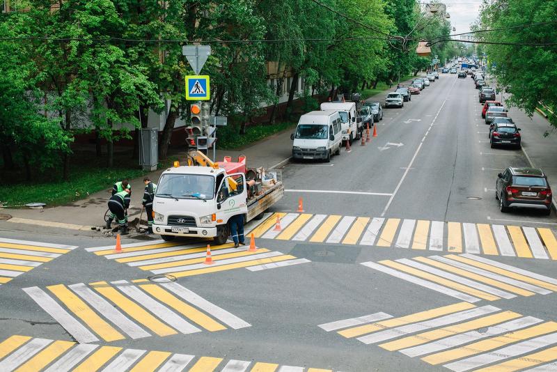 Москвичи оценят новые диагональные пешеходные переходы
