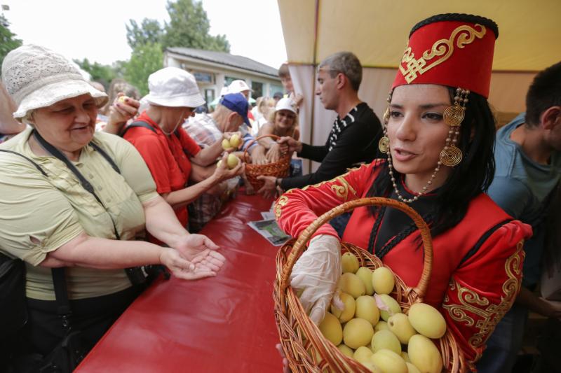 Специально к празднику из Армении доставят вкусные спелые абрикосы. Фото: Дмитрий Рухлецкий, "Вечерняя Москва"
