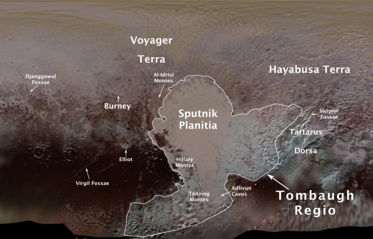 В NASA представили первую географическую карту Плутона
