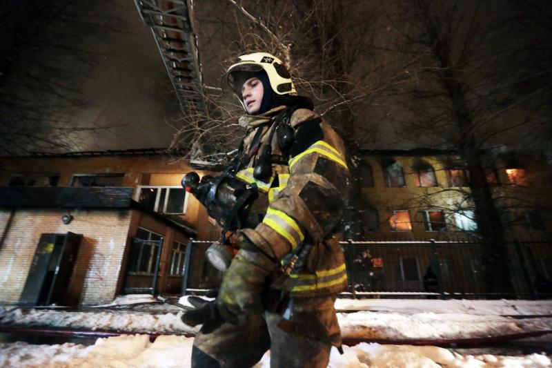 Пожарные потушили возгорание на востоке Москвы