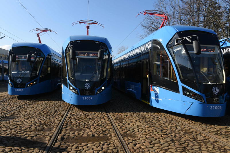 Трамваи «Витязь-М» вышли на новый маршрут в Москве