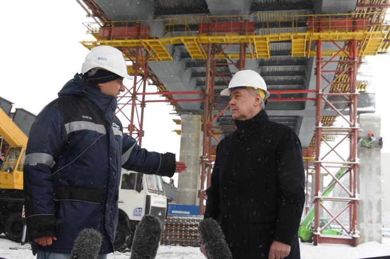 Собянин осмотрел ход строительства станции «Юго-Восточная» Кожуховской линии метро