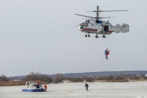 Подготовка к весеннему паводку: учения московских спасателей. Фото: пресс-служба прфектуры ЦАО