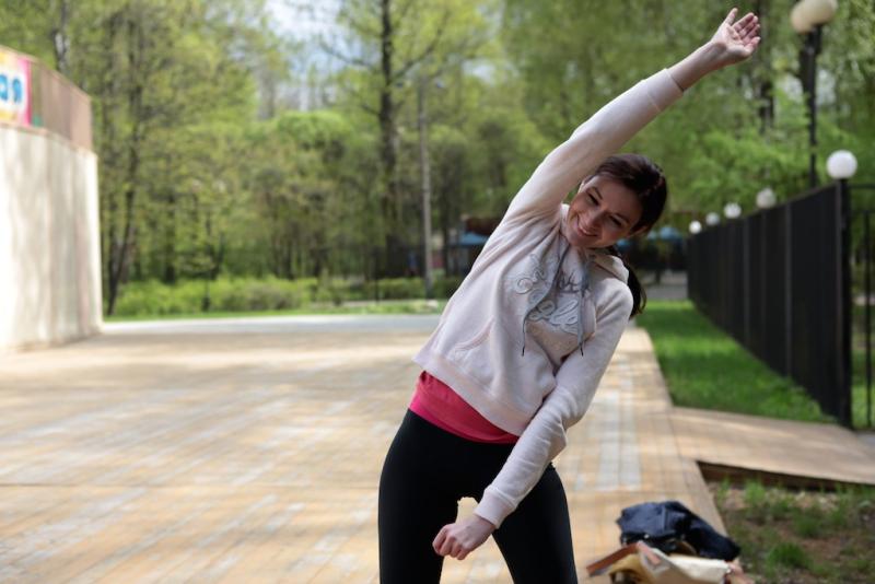 Оздоровительные тренировки организуют в парке «Красная Пресня». Фото: Анна Иванцова, «Вечерняя Москва»