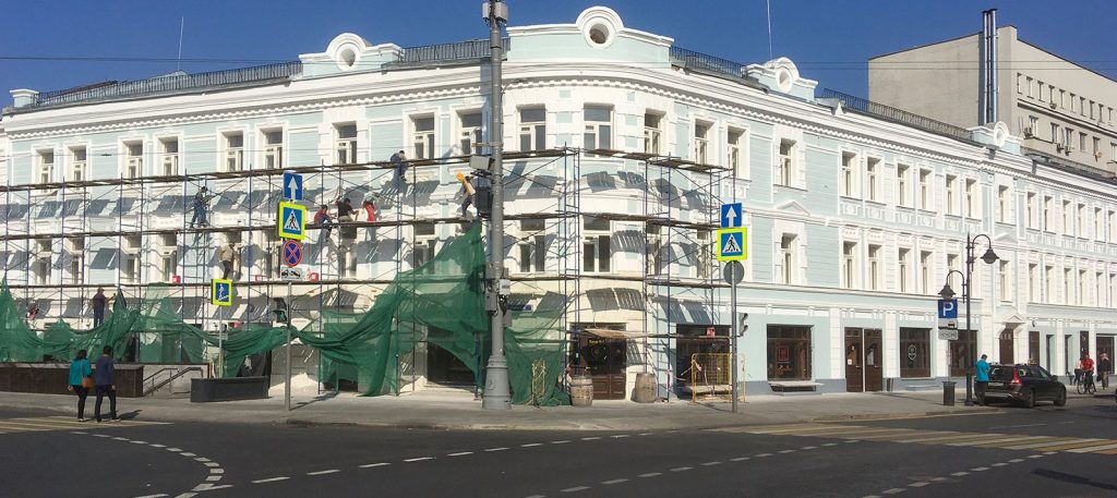 Реставрация здания XIX века на Серпуховской площади почти завершена