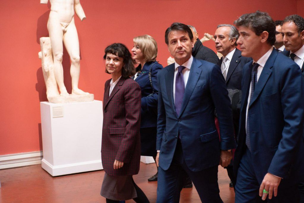 Премьер-министр Италии посетил одну из выставок Пушкинского музея. Фото: пресс-служба музея имени Александра Пушкина