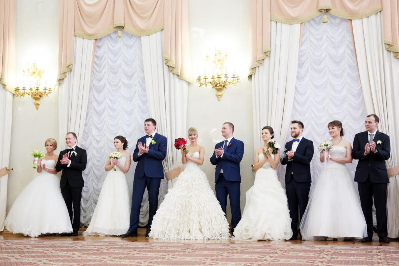 Более пяти тысяч пар поженились во Дворце бракосочетания №1 в 2018 году. Фото: архив, «Вечерняя Москва»