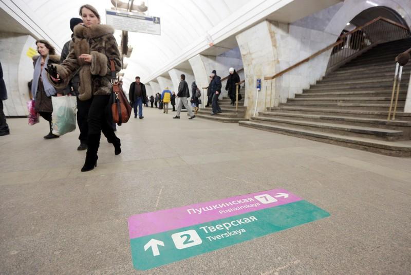 Указатели заменили на станциях Замоскворецкой линии метро