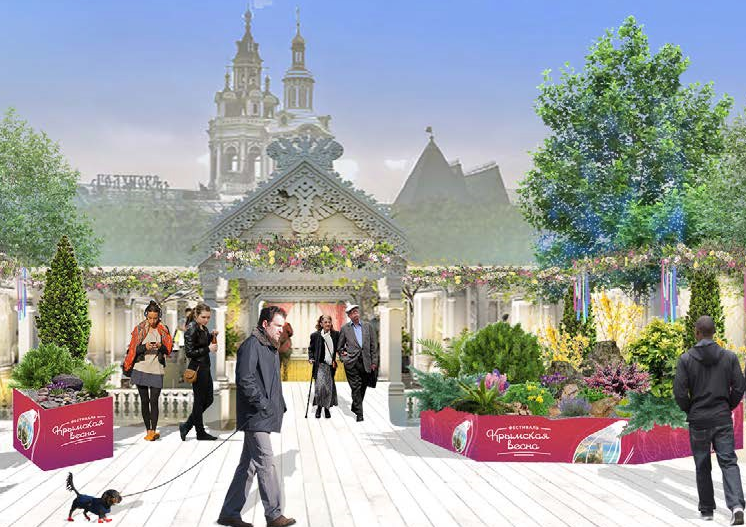Проект оформления площадки фестиваля «Крымская весна» на площади Революции