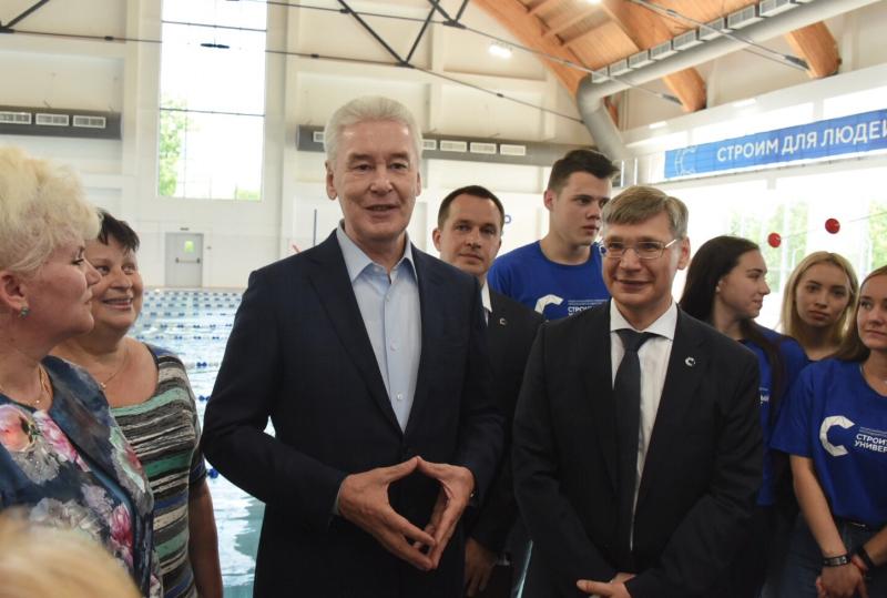 Собянин открыл новый бассейн на северо-востоке Москвы