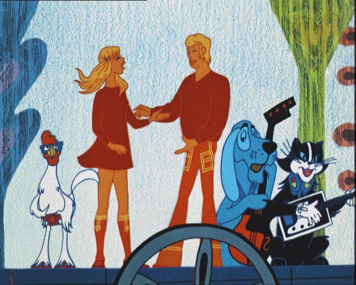 Кадр из самого музыкального советского мультфильма «Бременские музыканты», который вышел на экраны в 1969 году. Фото: киностудия «Союзмультфильм»