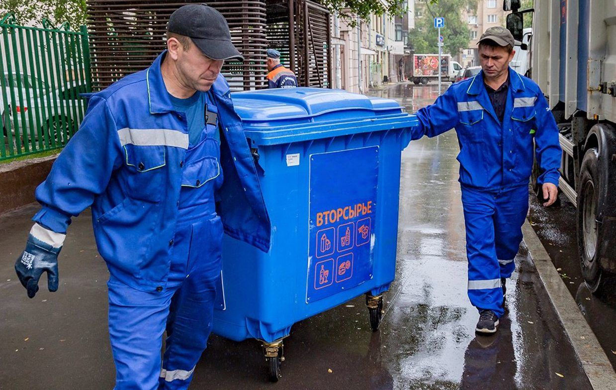 Контейнеры для раздельного сбора мусора установили в районе Замоскворечье. Фото: сайт мэра Москвы