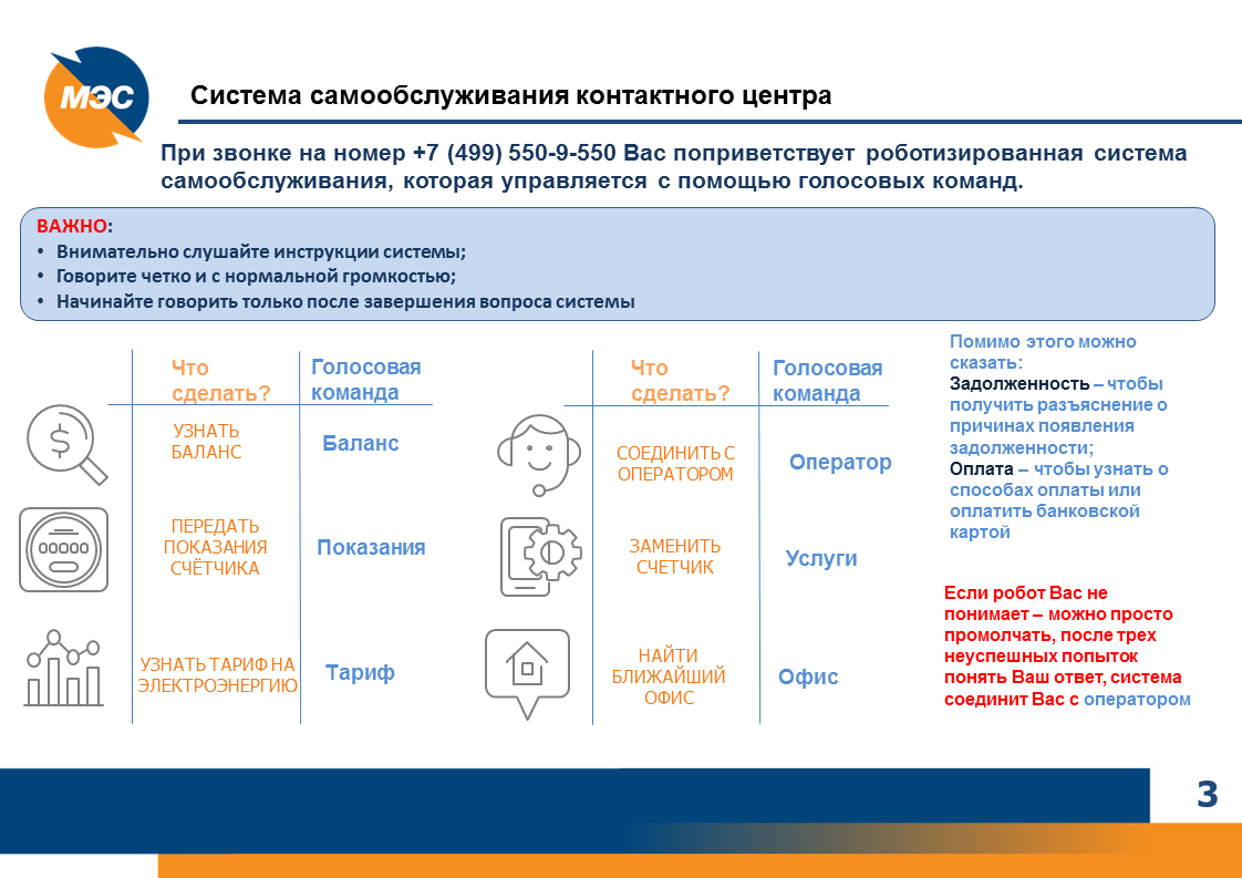 Контактный центр «Мосэнергосбыт». Инструкция по применению