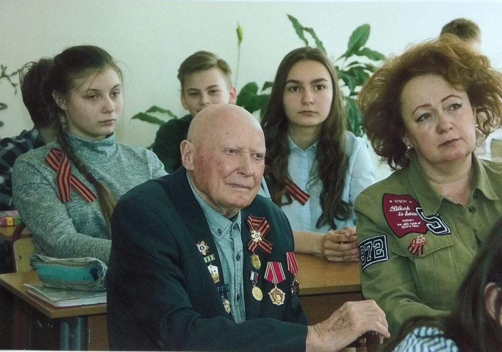 2018 год. Николай Меркушин на встрече со школьниками. Фото из личного архива