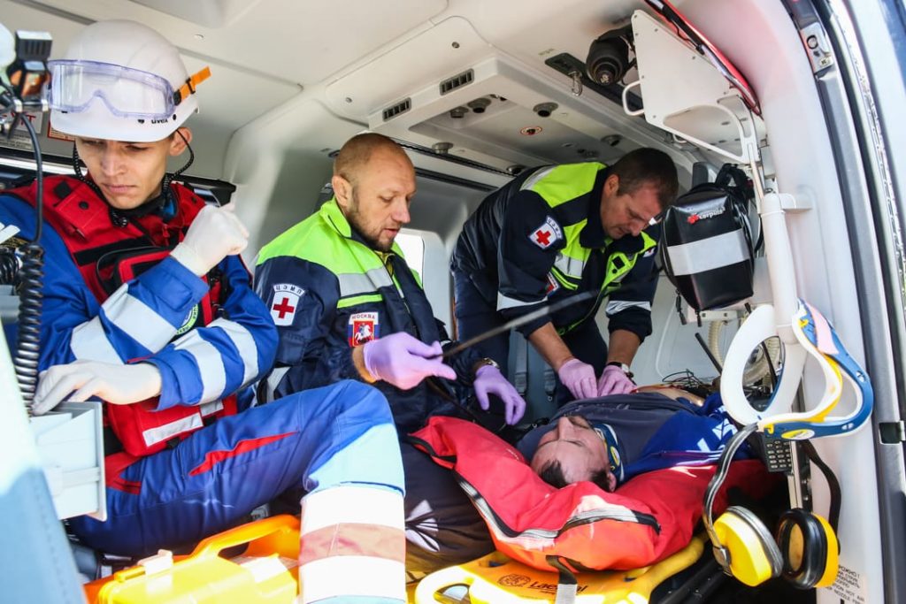 Более 270 пострадавших было доставлено санитарными вертолетами Московского авиацентра в ГКБ им. С.С. Юдина