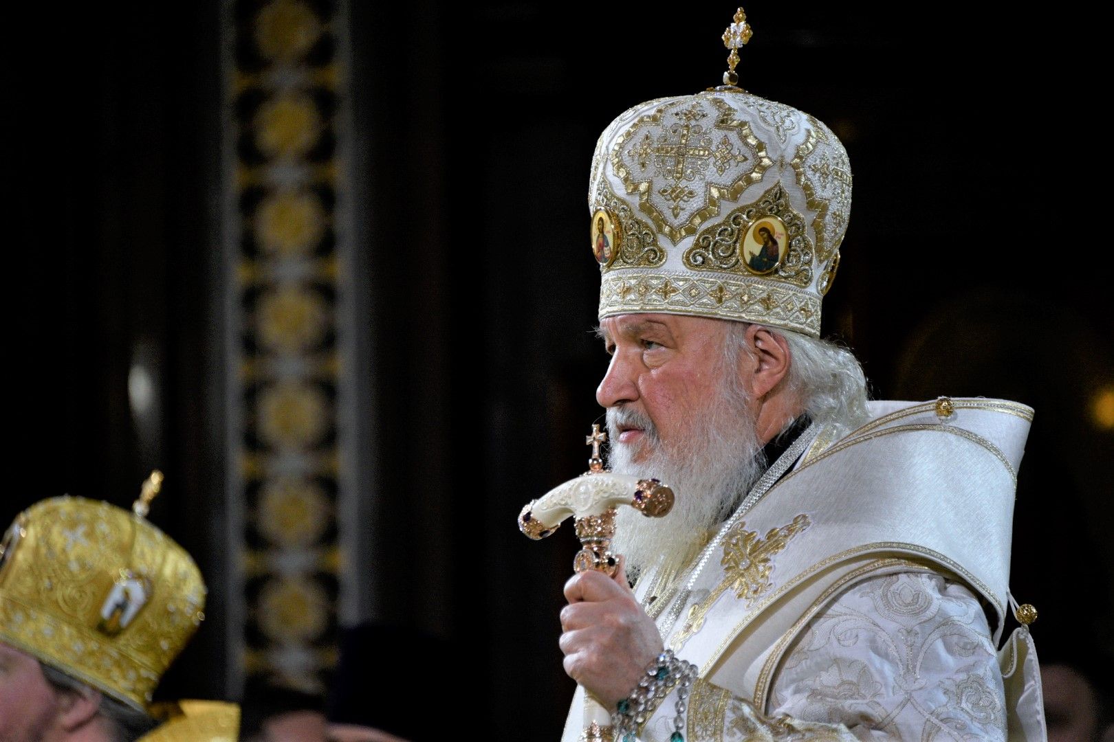 На фото Патриарх Московский и всея Руси Кирилл