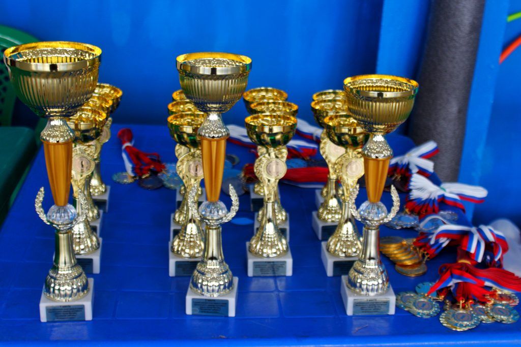 Кубки медали победителей. Фото: Дарья Бруданова