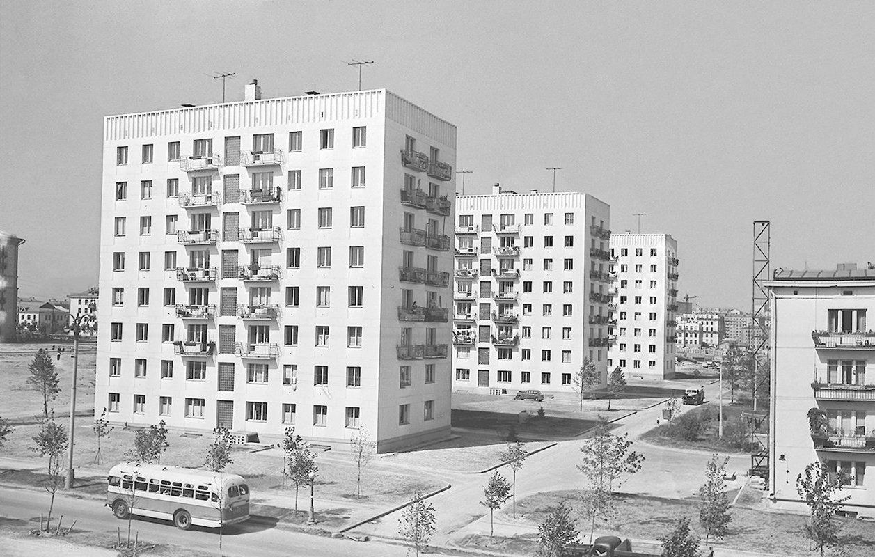Москвичам рассказали историю строительства панельных домов. Фото: Главархив
