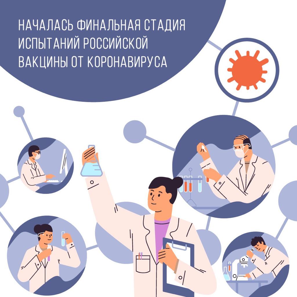 Финальная стадия испытания вакцины от коронавируса стартовала в России
