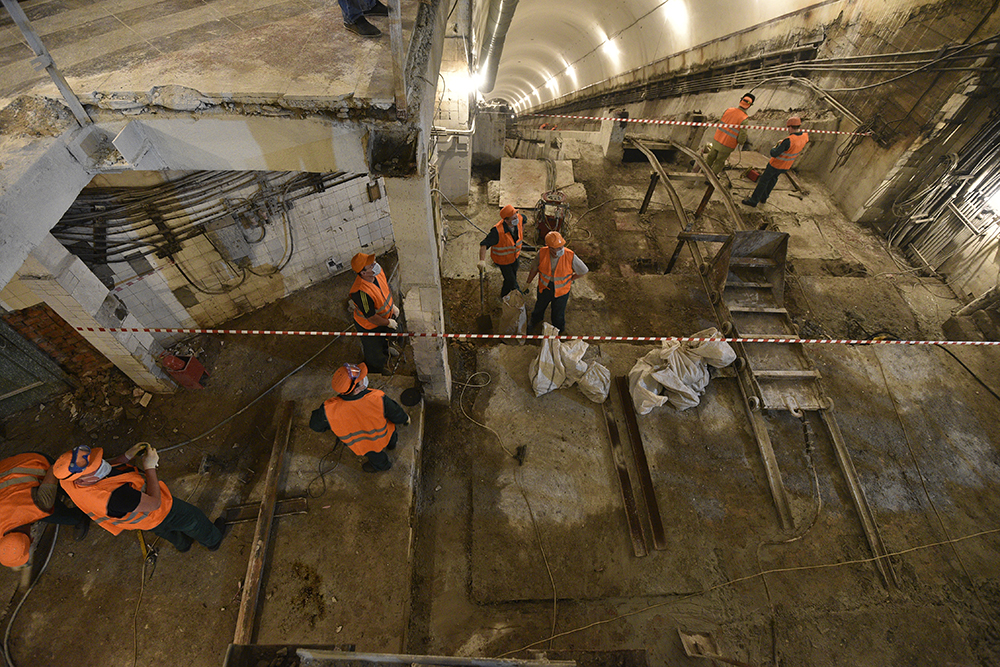 Строительство станции «Электрозаводская» БКЛ метро завершат в этом году. Фото: Пелагия Замятина, «Вечерняя Москва»