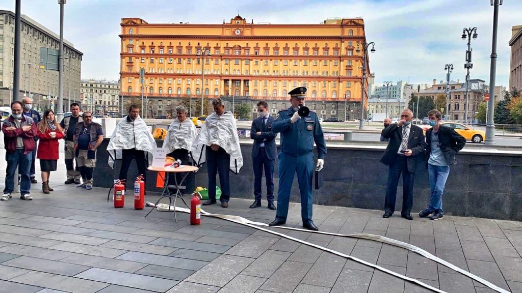 МЧС провело тренировку по эвакуации