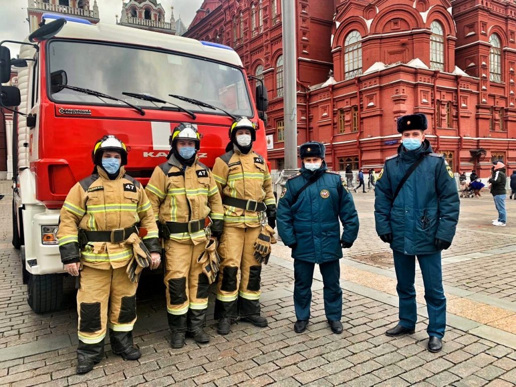 Контроль за обеспечением пожарной безопасности на Красной площади во время мероприятия, приуроченного 79-годовщине военного парада