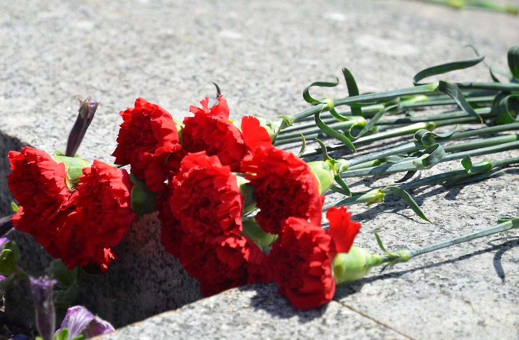Воспитанники «САМБО-80» возложили цветы к памятнику участников Великой Отечественной войны