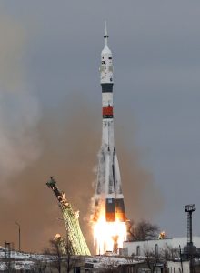 8 декабря 2021 года. Запуск ракеты-носителя «Союз-2.1а» с пилотируемым кораблем «Союз МС-20» на Байконуре. Фото: Сергей Савостьянов, ТАСС