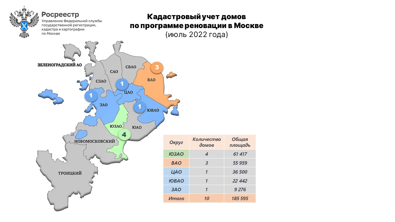 Список улиц реновации. Районы Москвы. Реновация по районам.