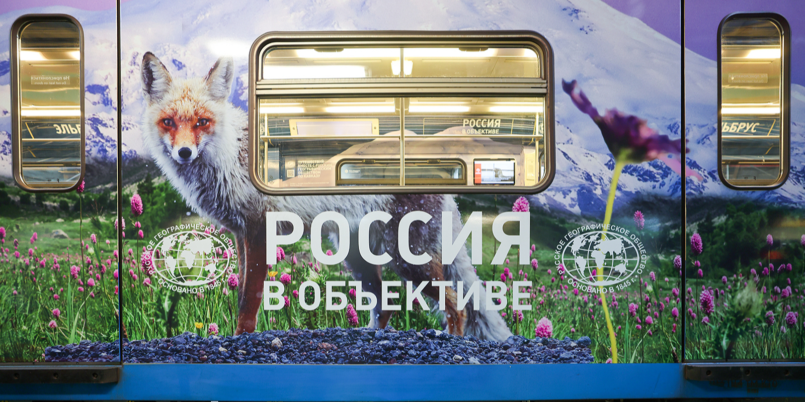Железнодорожный состав был создан Департаментом транспорта и развития дорожно-транспортной инфраструктуры Москвы совместно с Русским географическим обществом. Фото: сайт мэра Москвы