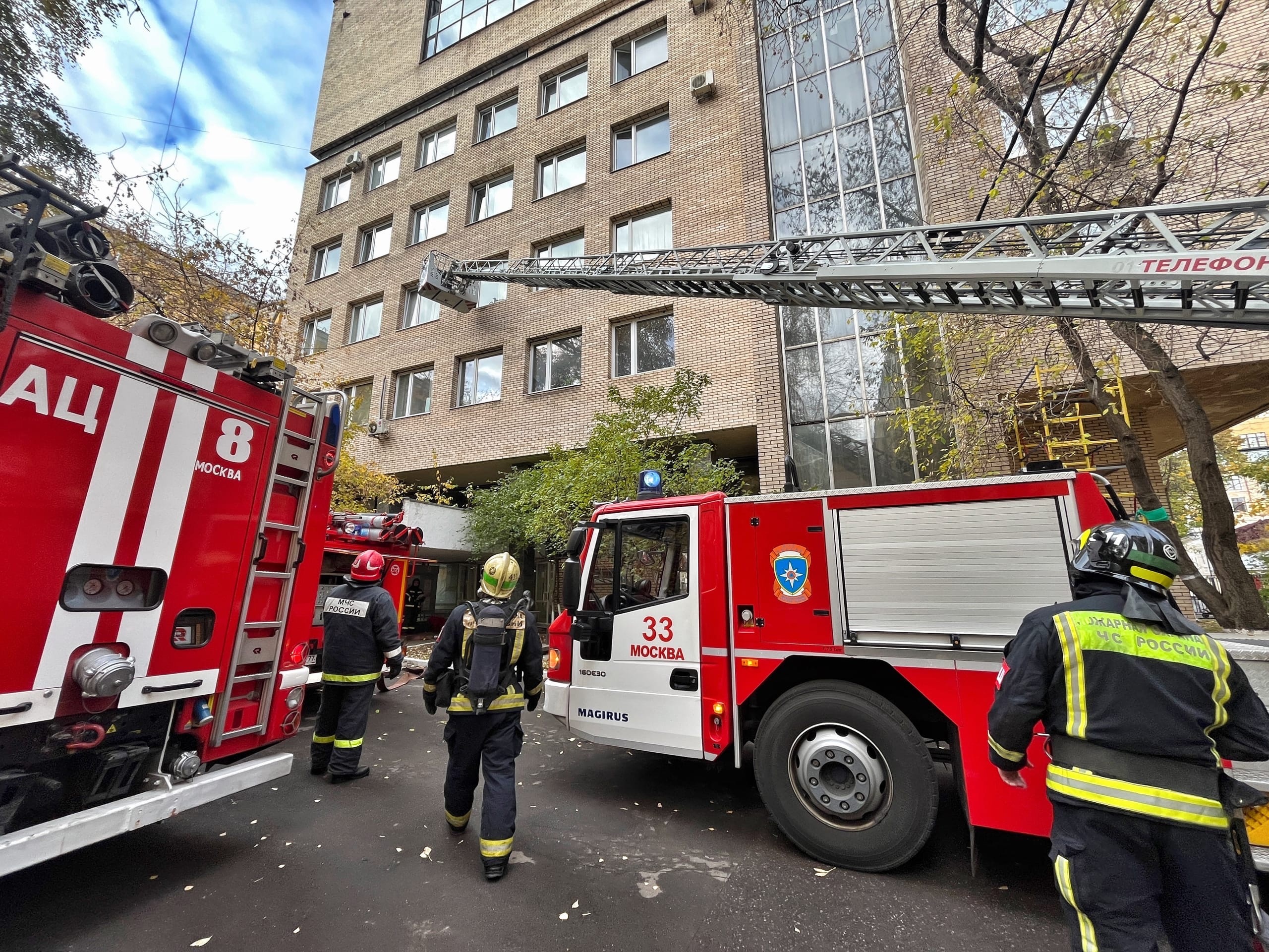 Пожарно-тактические учения в Московском государственном лингвистическом  университете