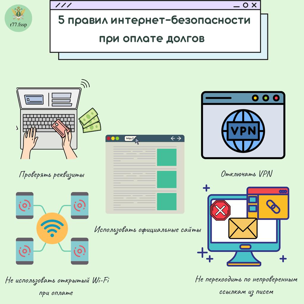 5 правил интернет-безопасности при оплате долгов