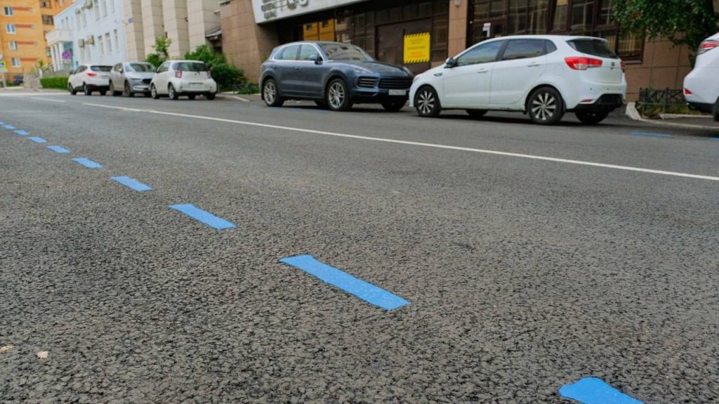 Синюю дорожную разметку нанесут в Мещанском районе