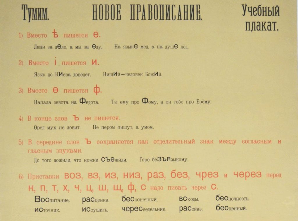 Специалисты ГИМ рассказали о реформе русской орфографии 1918 года