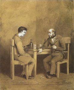 Михаил Клодт. Раскольников и Мармеладов. Иллюстрация 1874 года