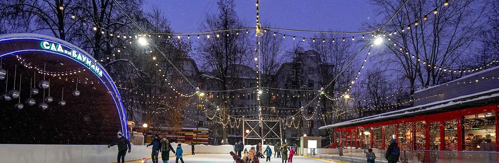 Киносеансы на катке продолжатся до февраля по будням. Фото: сайт мэра Москвы