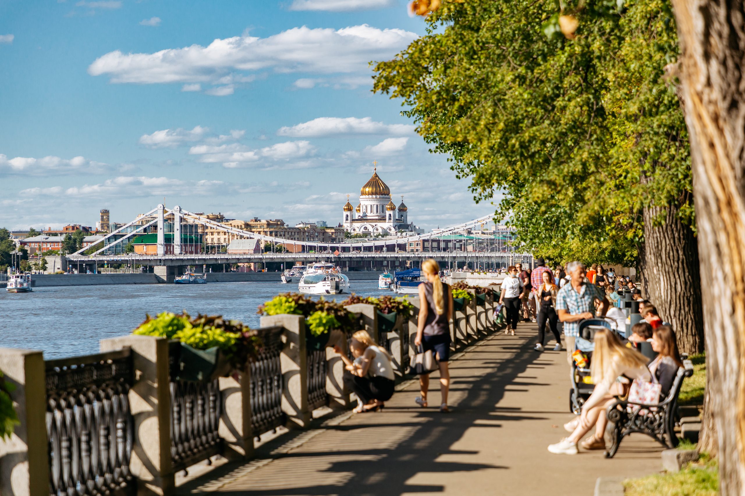 После завершения благоустройства Пушкинская набережная станет популярным местом для досуга у жителей и гостей столицы. Фото: пресс-служба Парка Горького