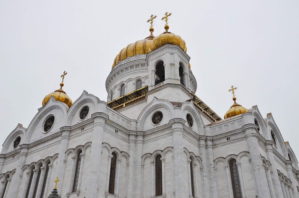 Главный купол Храма Христа Спасителя начали ремонтировать