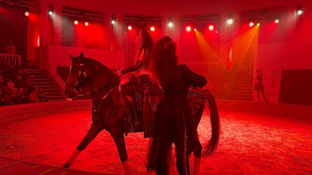 Яркое новогоднее представление состоялось в Центре национальных конных традиций