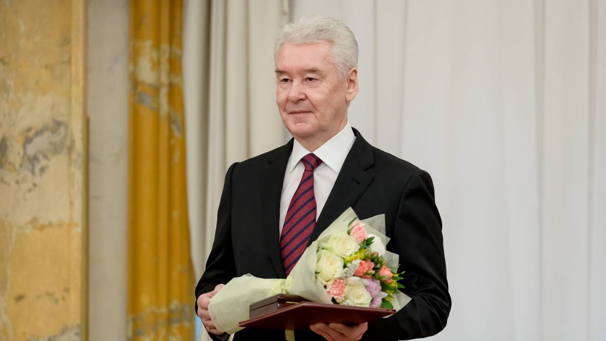 Мэр Москвы Сергей Собянин на вручении наград лауреатам столичной премии в области журналистики. Фото: Дмитрий Дубинский, «Вечерняя Москва