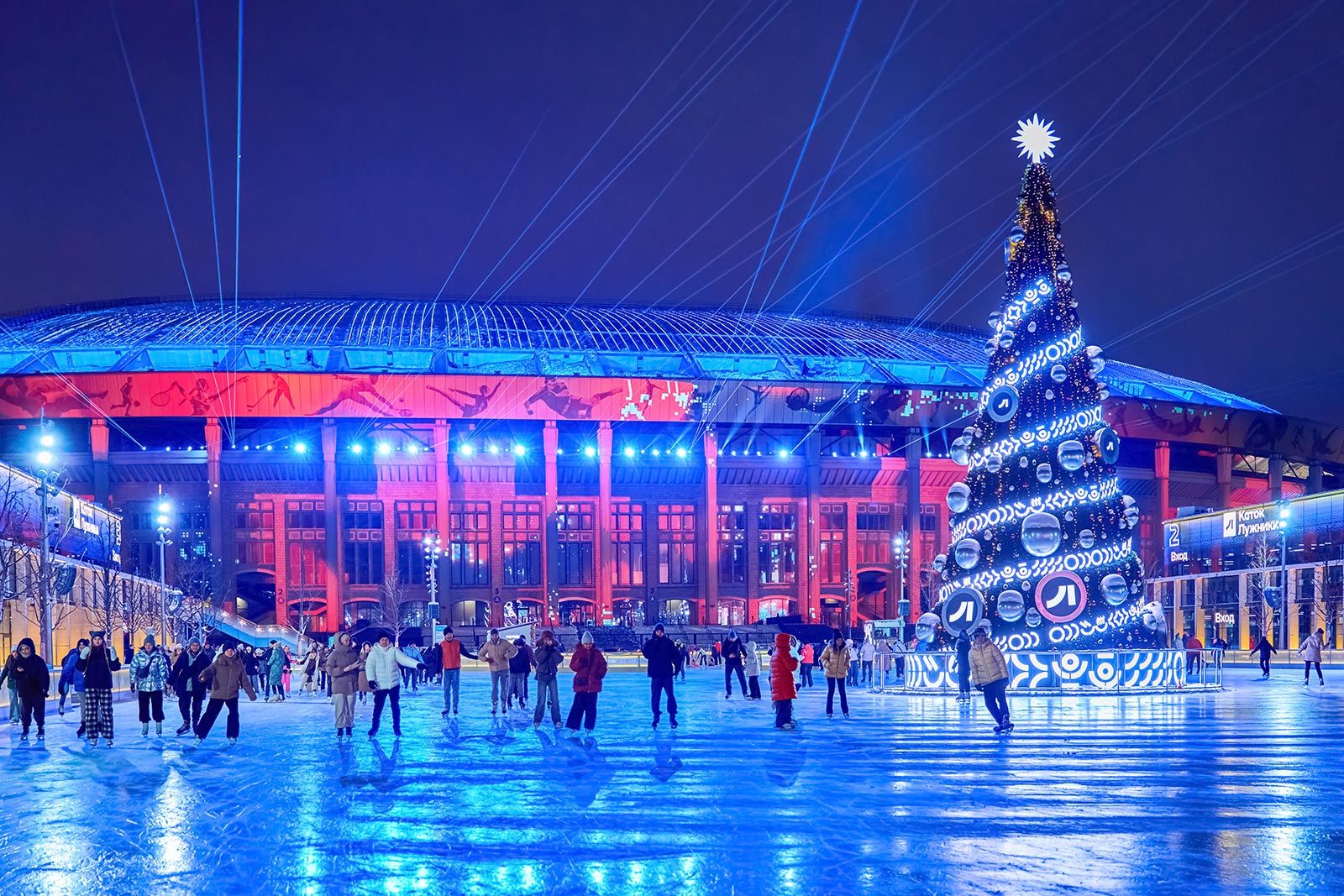 Ребята смогут отдать свой голос за мультимедийную ледовую площадку в «Лужниках», где проводят проекционные шоу. Фото: сайт мэра Москвы